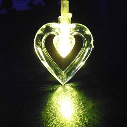 ریسه LED قلب شیشه ای