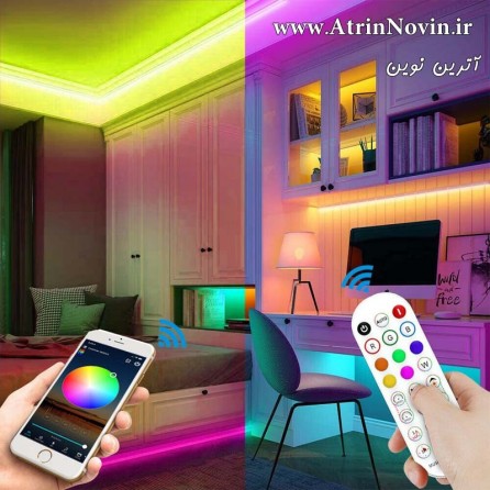کنترلر و درایور LED RGB WIFI با ریموت 24 کلید IR