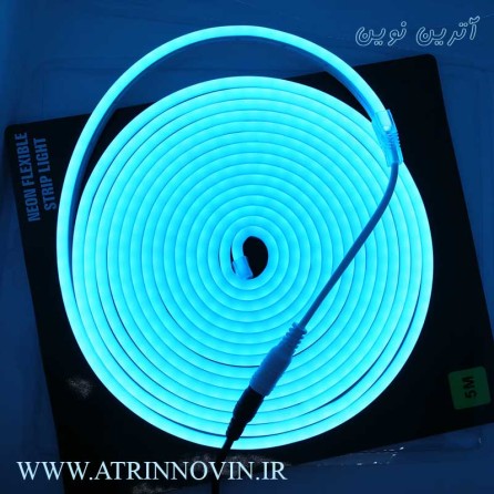 نئون فلکسی آبی - ریسه نئون فلکسی آبی  12 ولت - نئون فلکسی - نئون لایت آبی - نئون فلکسی آبی یخی