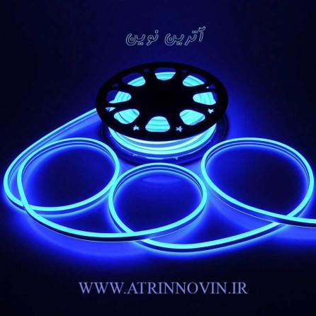نئون فلکسی آبی - ریسه نئون فلکسی آبی  12 ولت - نئون فلکسی - تابلو نئون فلکسی - ریسه ال ای دی یک متری