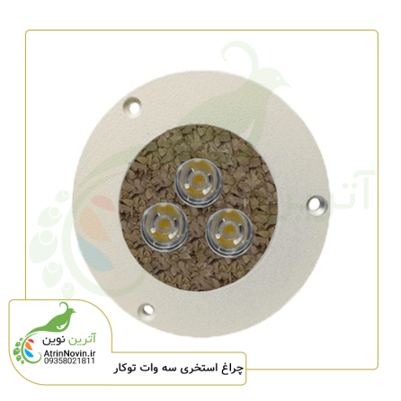چراغ استخری 3 وات تک رنگ 12 ولت