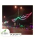 نصب ریسه بلوطی در بلوار به صورت پایه چراغی