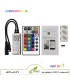 محتویات بسته کنترلر RGBWC مدل AM-WIFI-005 شامل ریموت 28 کلید و دفترچه راهنما