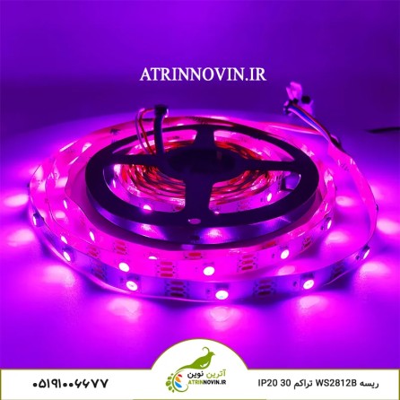 ریسه نواری دیجیتال WS2812B تراکم 30 آی پی 20 (2812/30Led/ip20/5V)
