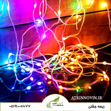 ریسه RGB بلوتوثی ۱۰ متری؛ ریسه جشنی RGBIC با ریموت و آداپتور