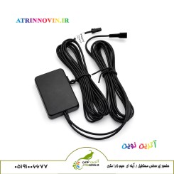 سنسور لمسی زیرسطحی مستطیلی مشکی همراه کابل‌ها و سوکت‌های اتصال