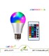 لامپ RGB ریموت دار 9 وات با نمایش رنگ‌های متنوع در کنار ریموت کنترل