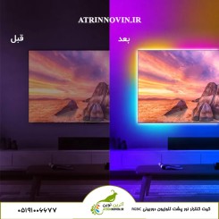 کیت کنترلر و ریسه نور پشت تلوزیون مدل دوربینی RGBIC، سینک با تصویر تلوزیون