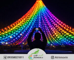 خرید ریسه بلوطی هفت رنگ،قیمت ریسه بلوطی شرکت اترین نوین خیمه ریسه بلوطی فول کالر