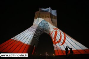 اجرای طرح پرچم ویدئو مپینگ ، نورپردازی 3 بعدی