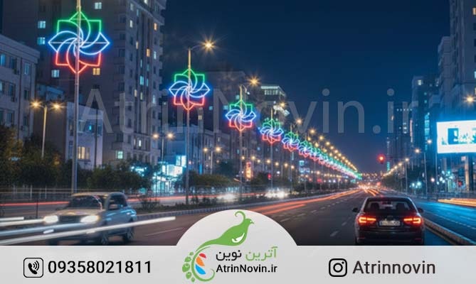 قیمت المان نوری ارکیده فولکالر، تولید المان شهری مدل ارکیده