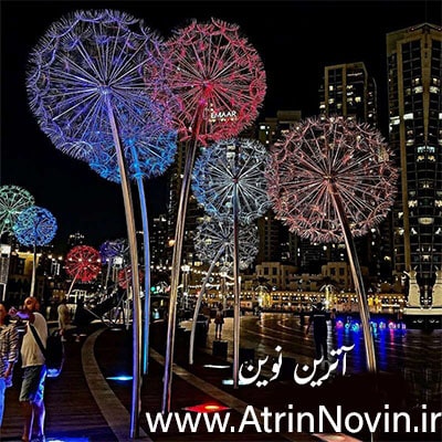 زیباترین المان نوری قاصدک نورانی، نورپردازی شهری با المان نوری قاصدک