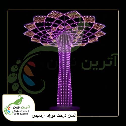 المان نخل نوری، نورپردازی درخت نخل، نورپردازی درختان نخل
