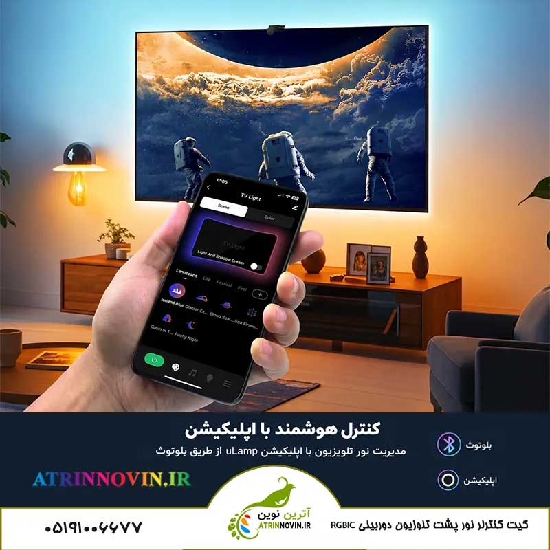 فناوری RGB+IC در کیت نور پشت تلوزیون مدل دوربینی