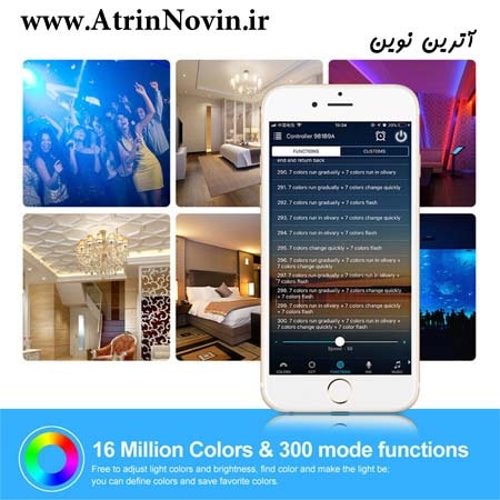 کنترلر پیشرفته نواری WS2812 ، با کیفیت ترین درایور 24 کلید IR