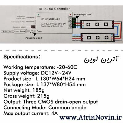 Rf remote control , کنترلر RF RGB